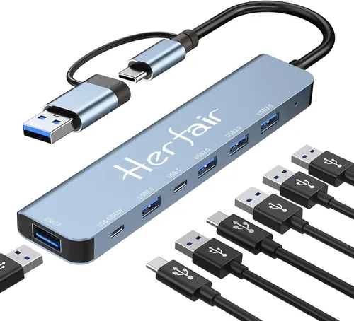 Vista 9 de Hub USB 4 Puertos USB 2.0 Divisor Hub Expansor para Laptop Computadora Flash Drive Consola Impresora Cámara Teclado Ratón Más Extendor de 1 a 4