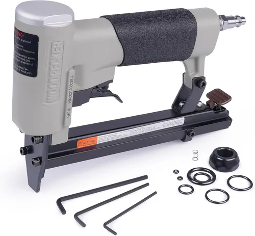 Vista 7 de K7116 - Pistola de grapas neumáticas para tapicería de calibre 22, 3/8 pulgadas, corona de 71 pulgadas, grapadora de alambre fino de potencia aérea