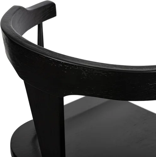 Vista 9 de Poly & BARK Enzo Taburete de mostrador – Moderno taburete de bar tapizado con respaldo curvo, asiento acolchado, tapicería premium, patas de madera