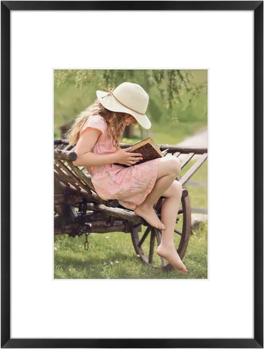 Vista 30 de Frametory, Portarretratos de aluminio negro de 6 x 8 pulgadas, juego de 1, ideal para mostrar fotos de 5 x 7 con paspartú o 6 x 8 sin paspartú
