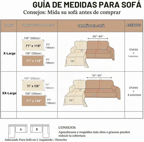 Vista 2 de HDCAXKJ Fundas de sofá de chenilla para sofá seccional, funda de sofá en forma de L con borlas, 2 piezas de fundas seccionales en forma de L