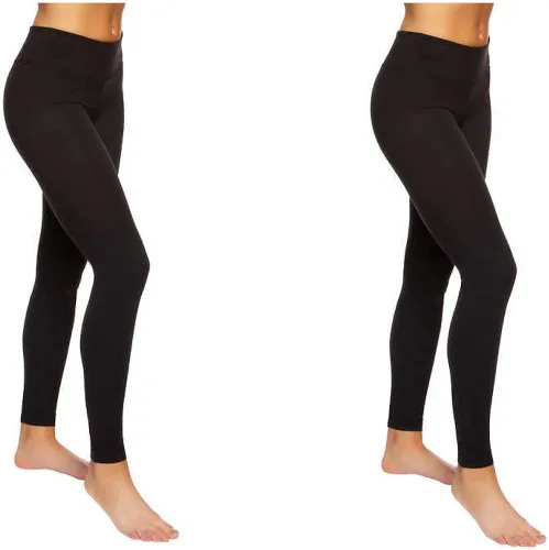 Vista 2 de Felina Legging Athleisure Performance de gamuza (paquete de 2) para mujer con cintura adelgazante. Estilo C3690RT