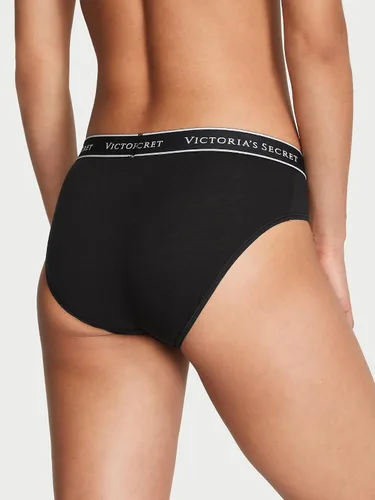 Vista 3 de Victoria's Secret Cotton Hiphugger Panty Pack, Logo Banded Waistband, Underwear for Women (XS-XXL)