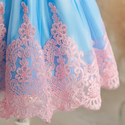 Vista 6 de NNJXD - Vestido de princesa de tul con flores, para usar en bodas, para niñas pequeñas y bebés