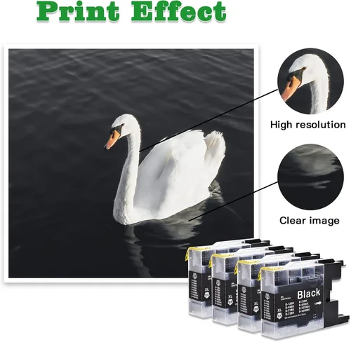 Vista 4 de Cartucho de tinta compatible de repuesto para Brother LC75 LC71 LC71 Black LC71BK LC75BK Cartuchos de tinta para impresora Brother MFC-J280W, J425W