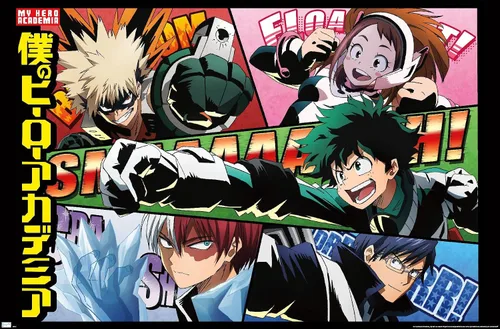 Vista 16 de Trends International My Hero Academia - Póster de pared de cómic, 14.72 x 22.37 pulgadas, versión enmarcada de madera de granero
