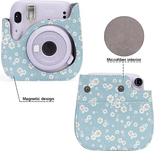 Vista 3 de Funda protectora compatible con cámara instantánea Mini 12 11 9 8 con bolsillo y correa