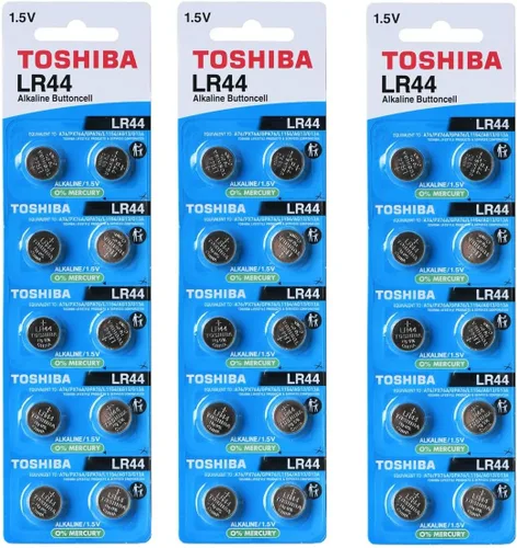 Vista 5 de Toshiba Baterías alcalinas LR44 AG13 de 1,5 voltios, 10