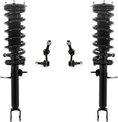 Vista 98 de Detroit Axle - Kit de 4 piezas RWD Puntales Delanteros Barras Estabilizadoras para Ford F-150 2021 2022 2023 2024, 2 Puntales con Resorte Helicoidal