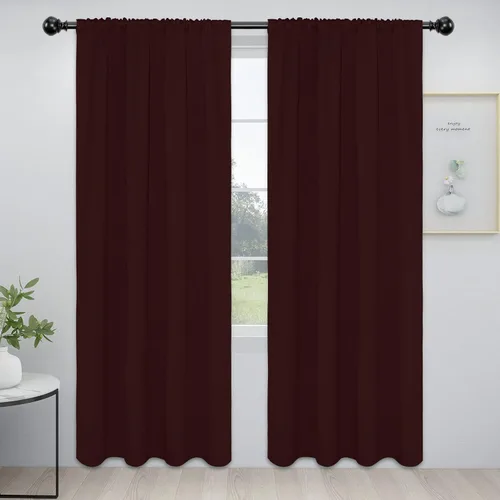 Vista 29 de Easy-Going - Cortinas opacas con bolsillo para varilla para dormitorio, cortinas de ventana para oscurecer la habitación para sala de estar