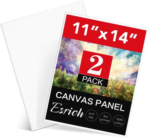Vista 17 de ESRICH Tableros de lona para pintura, paquete de 15 lienzos de 4 x 4, 100% algodón, pequeños lienzos imprimados sin ácidos, mini paneles de lienzo