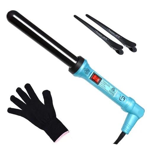 Vista 8 de Le Angelique Varita rizadora de cerámica cónica de 1/4 a 3/4 pulgadas para cabello fino y rizos apretados, rizador profesional sin clip