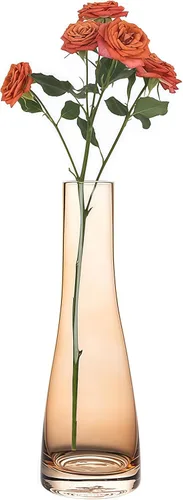 Vista 11 de Jarrones de cristal hechos a mano, florero de flores transparentes, jarrones de tallo único, botellas decorativas, centro de mesa para decoración