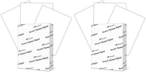 Vista 9 de Accent 188179R - Papel de cartulina blanco opaco de 8.5 x 11 pulgadas, 120 libras, 325 GSM - 150 hojas (1 resma) - Cartulina suave de alta calidad
