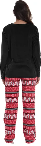 Vista 4 de Just Love - Conjunto de pijama ultrasuave para mujer, camiseta, pantalón deportivo y calcetines a juego