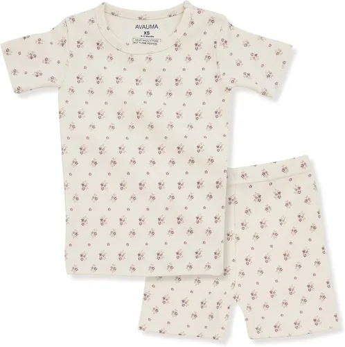 Vista 56 de AVAUMA Conjunto de pijama de algodón para bebés y niñas de 6 meses a 7 años