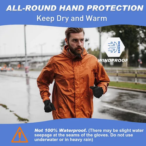 Vista 6 de Sukeen Guantes cálidos de invierno para hombres y mujeres, guantes de invierno antideslizantes para pantalla táctil para hombres, ciclismo, correr
