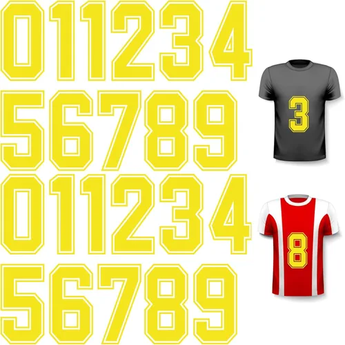 Vista 11 de WILLBOND 24 piezas de números para planchar, números de transferencia térmica de jersey del 0 al 9 para uniforme de equipo, camiseta de fútbol Blanco