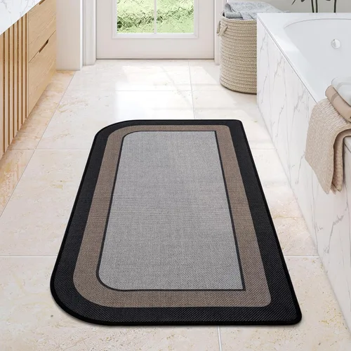 Vista 19 de YDKGL Alfombra de baño Half Circle, alfombras de baño finas antideslizantes A- Marrón a