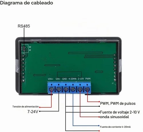 Vista 3 de Generador de pulsos PWM Módulo ajustable 4-20mA 2-10V Generador de señal con pantalla LCD para calibración de prueba de función
