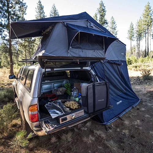 Vista 6 de Bolsa de transporte para parrilla KISLANE se adapta a la parrilla Blackstone de 17'' de mesa, almacenamiento de accesorios de parrilla para BBQ al