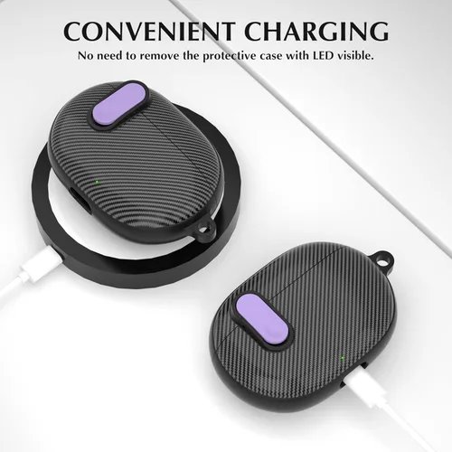 Vista 5 de Valkit Funda transparente compatible con Beats Studio Buds 2021/2023+ con kit de limpieza y cerradura, funda protectora de TPU suave a prueba