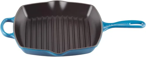Vista 10 de Le Creuset Sartén cuadrada de hierro fundido esmaltado Signature con asa de hierro, 10.25 pulgadas, Cerise