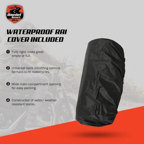 Vista 5 de Daniel Smart - Bolsa enrollable para motocicleta con múltiples bolsillos, asegura tu equipaje y cosas con facilidad, incluye cubierta de lluvia