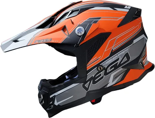 Vista 8 de Vega Helmets - Casco MCX ligero para motocicleta todoterreno completamente cargado