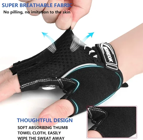 Vista 3 de MOREOK Cycling Gloves Bike Gloves for MenWomen-5MM Gel Pad Biking Gloves Half Finger Road Bike MTB Bicycle Gloves-for CyclingWorkoutMotorcycleOutdoor