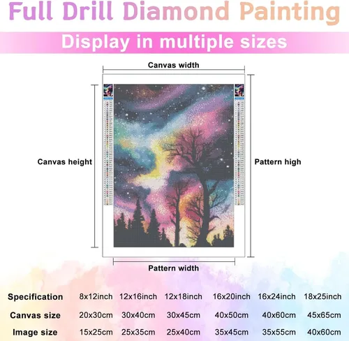 Vista 7 de CoHraeu Kits de pintura de diamante D para adultos, kits de pintura de diamantes de árbol de estrella, arte de gemas de arte de diamantes