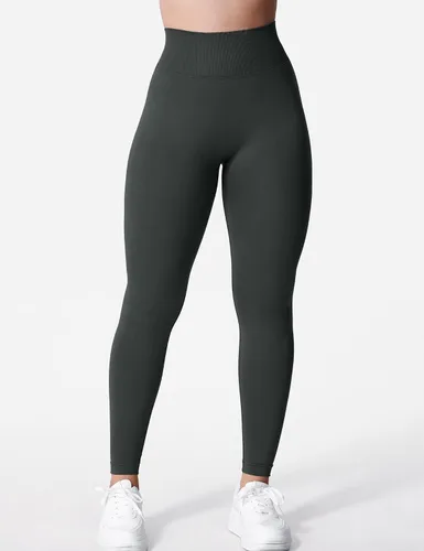 Vista 3 de YEOREO Liz - Leggings de entrenamiento para mujer, cintura alta, levantamiento de glúteos, espalda en V, sin costuras, para gimnasio, yoga
