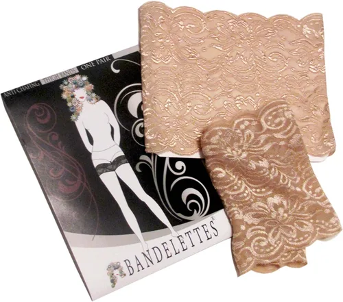 Vista 2 de Bandelettes Bandas elásticas patentadas originales para muslos antirozaduras Jazmín beige