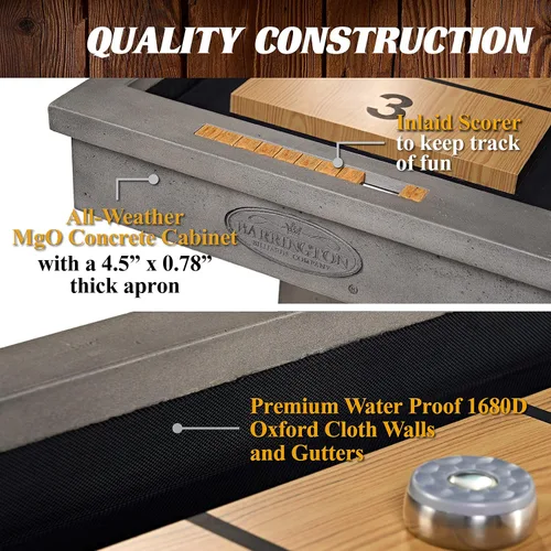 Vista 5 de Barrington Shuffleboard Multiple Styles, Classic Arcade Game Collection, Durable & Stylish Designs with Puck Sets, Perfect for Family Game Rooms