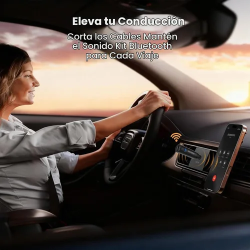 Vista 4 de Maedhawk Receptor Bluetooth 5.4 Adaptador auxiliar de 0.1 in para coche Negro