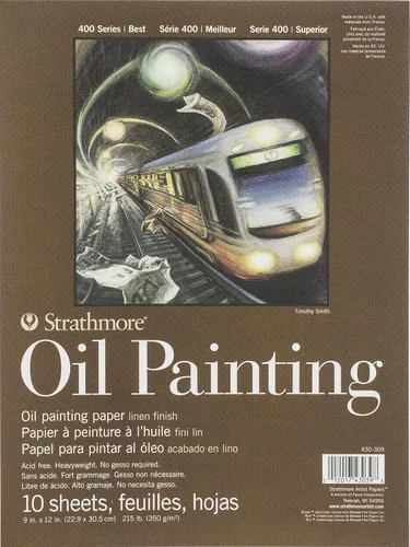 Vista 2 de Strathmore Almohadilla de pintura al óleo serie 400 9 "X12"-10 hojas -62430309