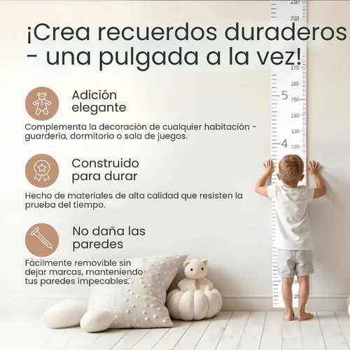 Vista 5 de Tabla de crecimiento para niños, tabla de altura para niños, tabla de pared