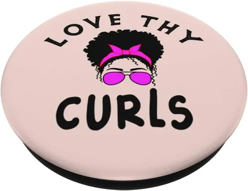 Vista 2 de Love Thy Curls - Peinado rizado Afro para mujeres y niñas, PopSockets intercambiable PopGrip