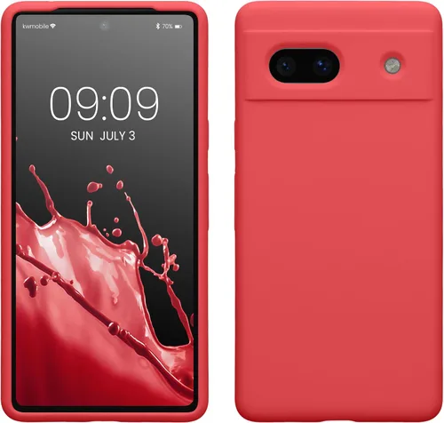 Vista 356 de kwmobile Funda Compatible con Google Pixel 6 Pro - Funda de Teléfono de Silicona TPU con Acabado Suave - Azul Caribe
