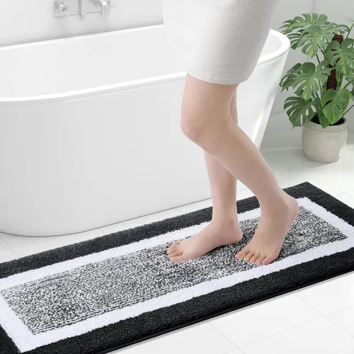Vista 44 de OLANLY Alfombras de baño 24x16, tapetes de baño extra suaves y absorbentes de microfibra, antideslizantes, lavables a máquina, secan rápido