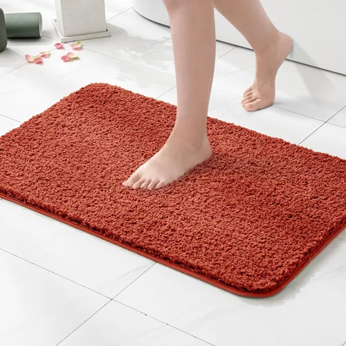 Vista 92 de MIULEE Alfombras de baño negras, suaves y pequeñas, absorbentes, antideslizantes, de secado rápido, esponjosas, para baño, bañera y duchas, lavables