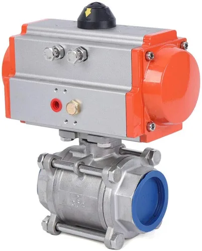 Vista 3 de CNCEST Válvula de bola neumática de 2 pulgadas, 3 piezas, accionado por aire, actuador de control de comprobación roscado DN50 SUS 304 dispositivo