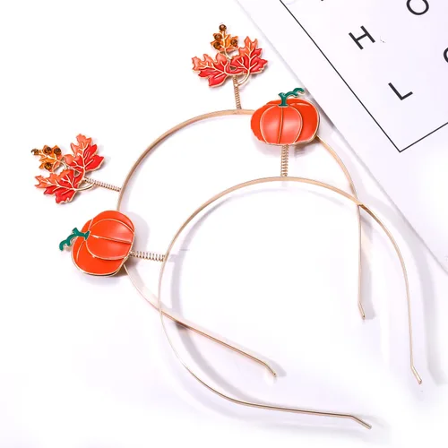 Vista 4 de PHALIN Diademas de otoño de Acción de Gracias para mujer con la letra esmaltada "GVIE THANKS" "HAPPY FALL", accesorios para el cabello para fiesta