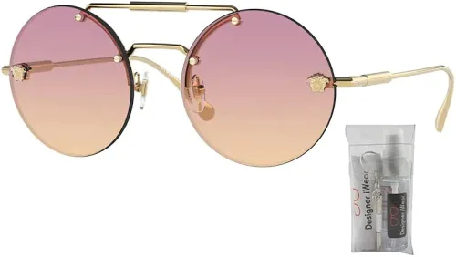 Vista 2 de Versace VE2244 Round Sunglasses for Women + BUNDLE With Designer iWear Complimentary Eyewear Kit