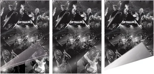 Vista 3 de POSTER STOP ONLINE Metallica - Póster musical impreso en vivo en blanco y negro (tamaño: 24 x 36 pulgadas) (póster laminado)