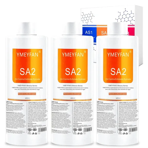 Vista 7 de YMEYFAN Solución hidratante facial AO3 para máquina facial profesional, AS1 SA2 AO3 Aqua Peeling Solution Sueros hidratados para limpieza facial