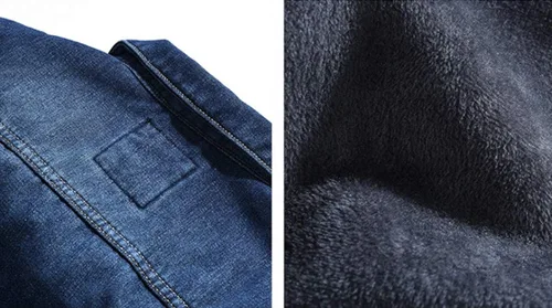 Vista 8 de DBM Slim Plus - Chaqueta de mezclilla de algodón con múltiples bolsillos para hombre