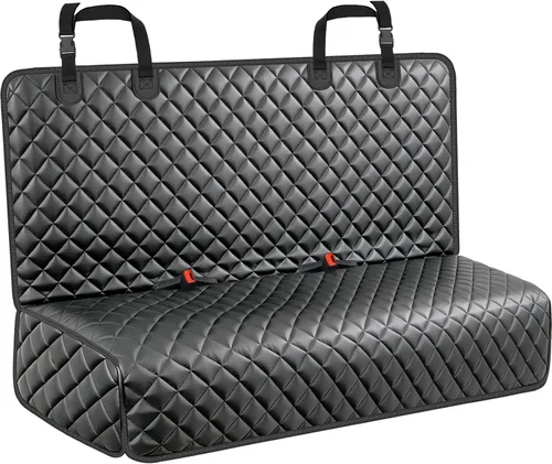 Vista 10 de URPOWER Funda de asiento de coche para perro para asiento trasero Todo negro
