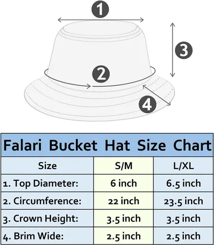 Vista 2 de Falari - Sombrero de algodón unisex para hombre y mujer