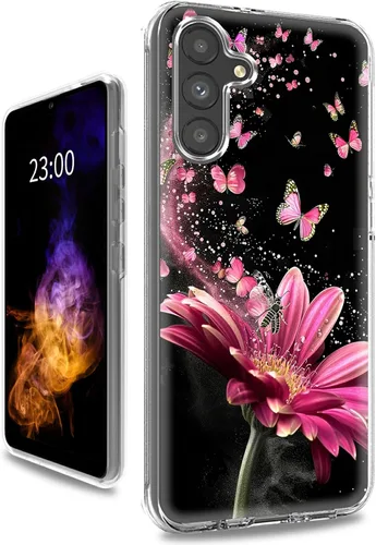 Vista 31 de Funda transparente para Samsung A15 5G de 6.5 pulgadas, doble capa protectora a prueba de golpes de PC transparente de silicona suave